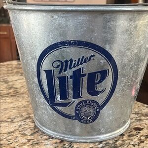 Miller Lite Silver Ice Bucket